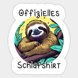 Offizielles Schlafshirt Faultier Sticker